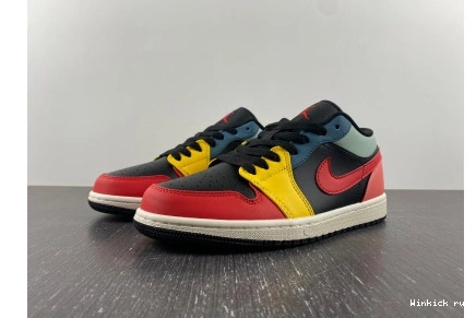 Jordan Black Low 1 Retro Multi-Color SE 1016
